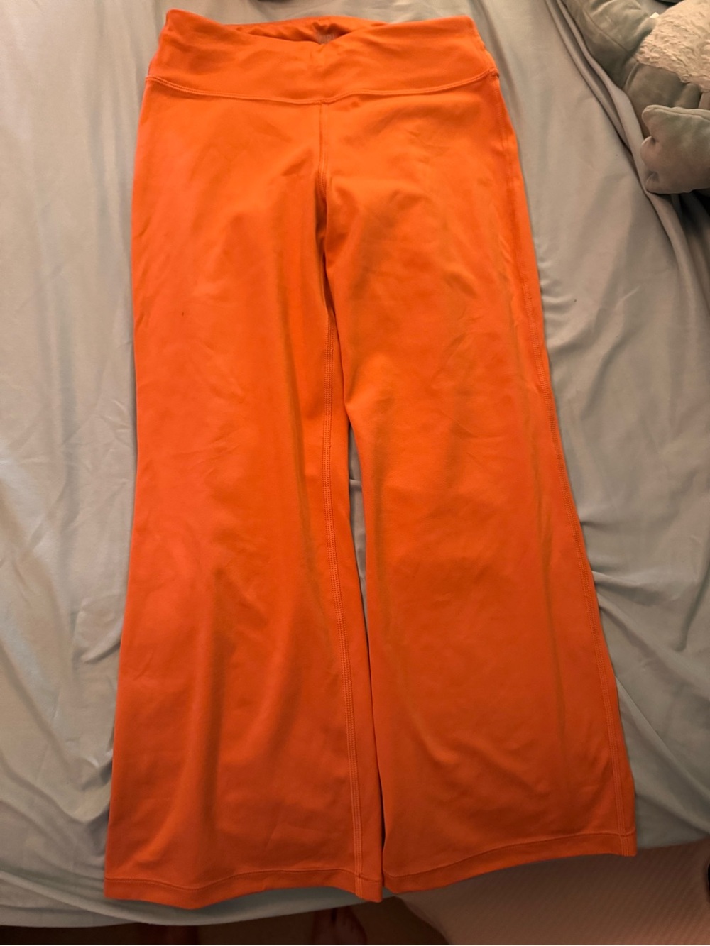 Athleta Girl Bright Orange Flare cropped Active leggings